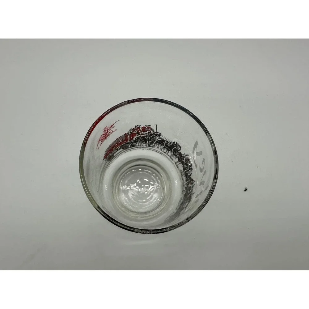 Vintage Budweiser Champion‎ Clydesdales Beer Glass Spivey Graphic Clear 16oz